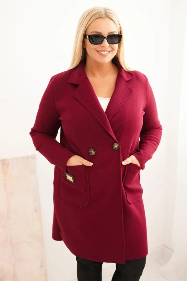 Elegantný oversize kabát s veľkými vreckami Luvana